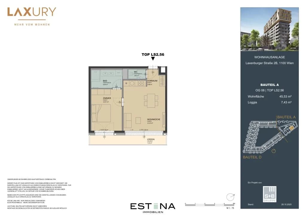 2-Zimmer-Wohnung kaufen in Wien – 45,73 m², € 399.000 – Bild 18 von 19