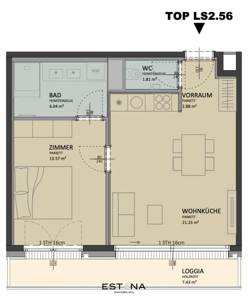 2-Zimmer-Wohnung kaufen in Wien – 45,73 m², € 399.000 – Bild 19 von 19