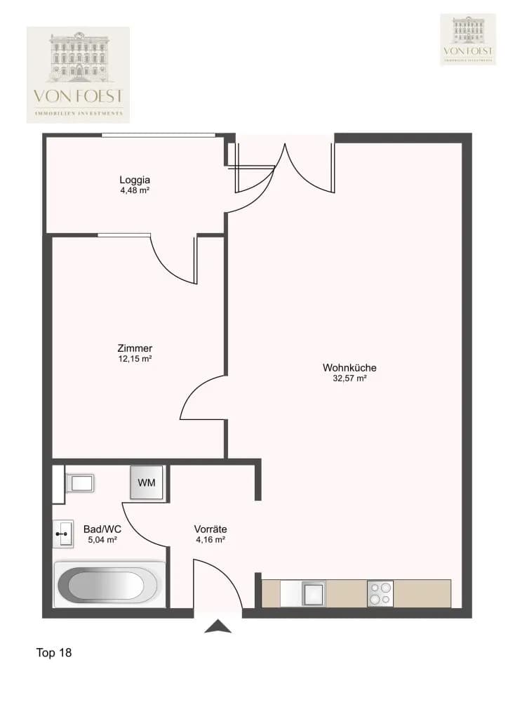 2-Zimmer-Wohnung kaufen in Baden – 58,15 m², € 219.000 – Bild 16 von 16