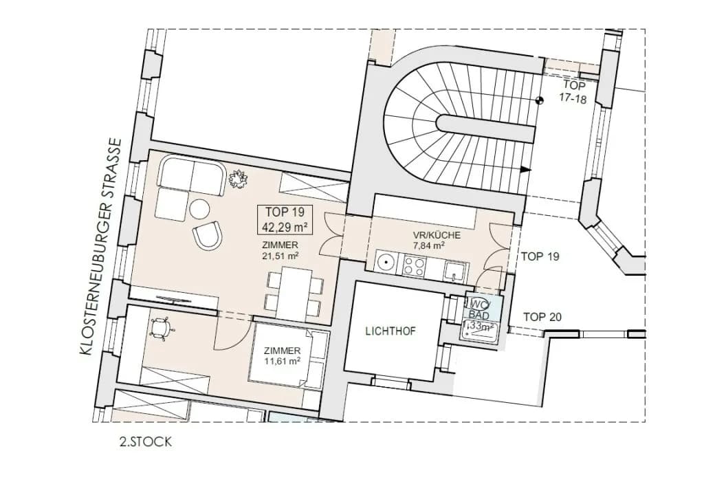 2-Zimmer-Wohnung kaufen in Wien – 42,29 m², € 219.000 – Bild 9 von 9