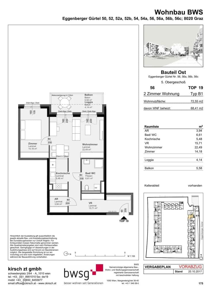 2-Zimmer-Wohnung mieten in Graz – 67,67 m², € 911 – Bild 9 von 9