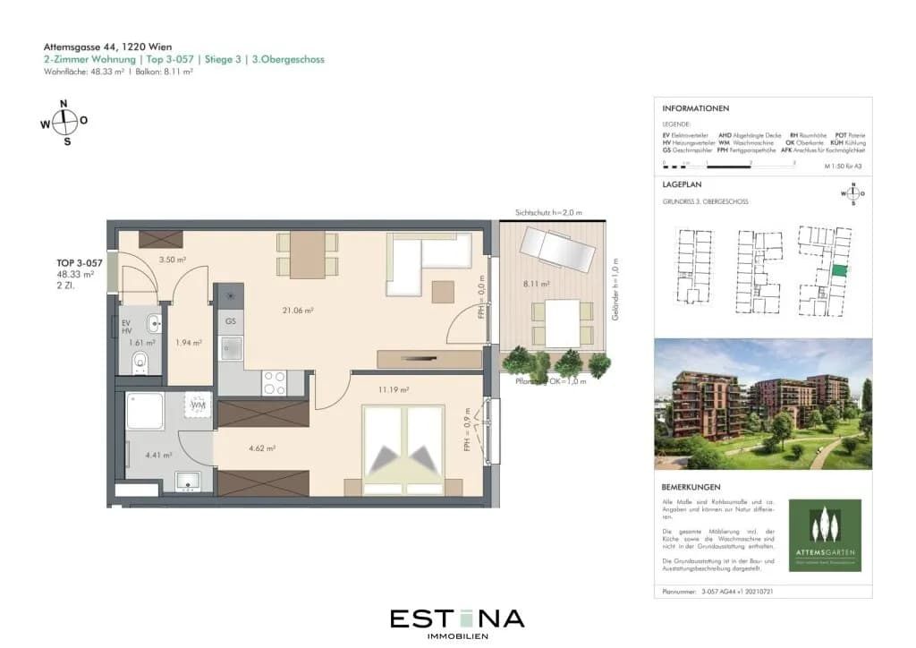 2-Zimmer-Wohnung kaufen in Wien – 48,3 m², € 352.425 – Bild 18 von 19