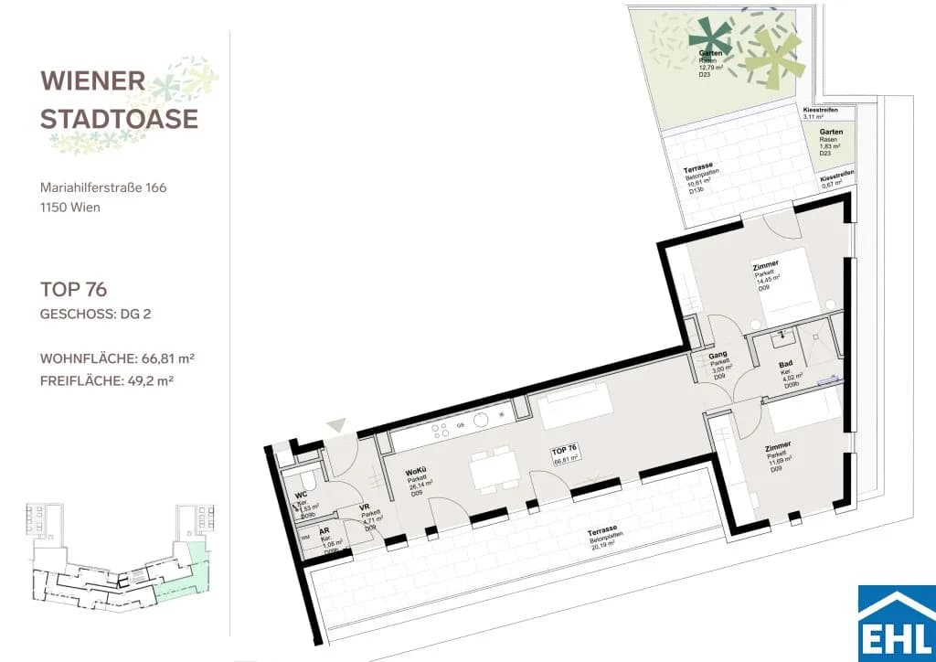 3-Zimmer-Wohnung mieten in Wien – 66,81 m², € 2.135 – Bild 13 von 13