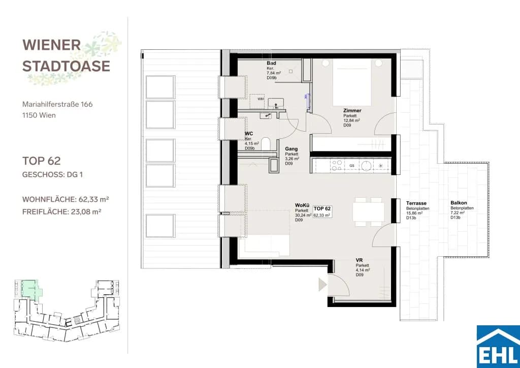 2-Zimmer-Wohnung mieten in Wien – 62,33 m², € 1.799 – Bild 13 von 13