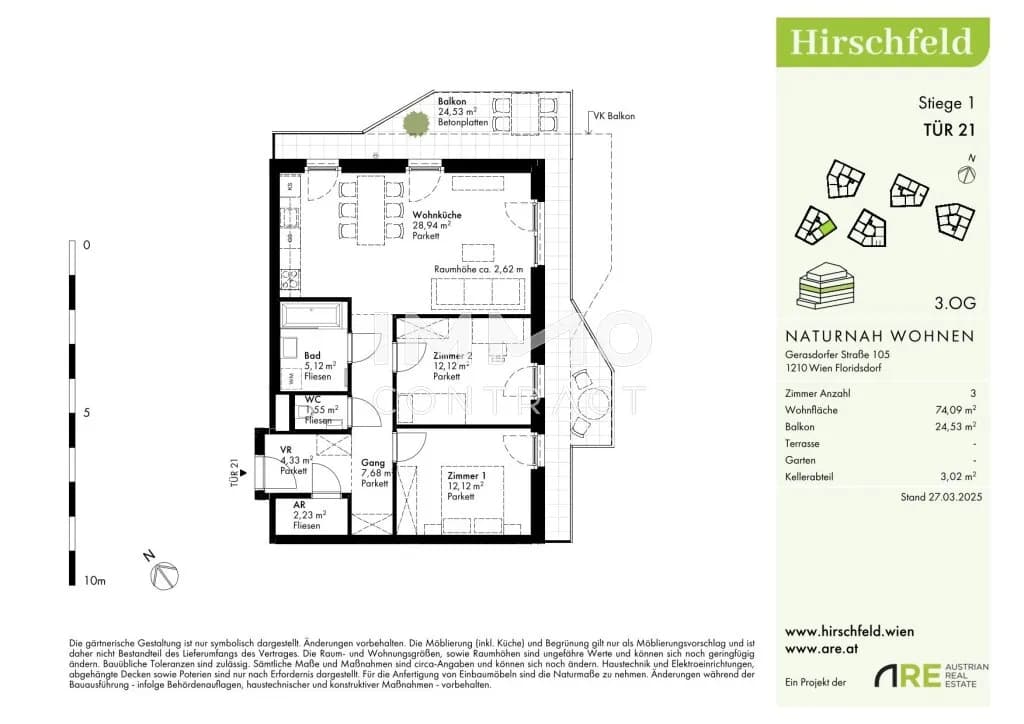 3-Zimmer-Wohnung kaufen in Wien – 74,09 m², € 442.000 – Bild 18 von 18