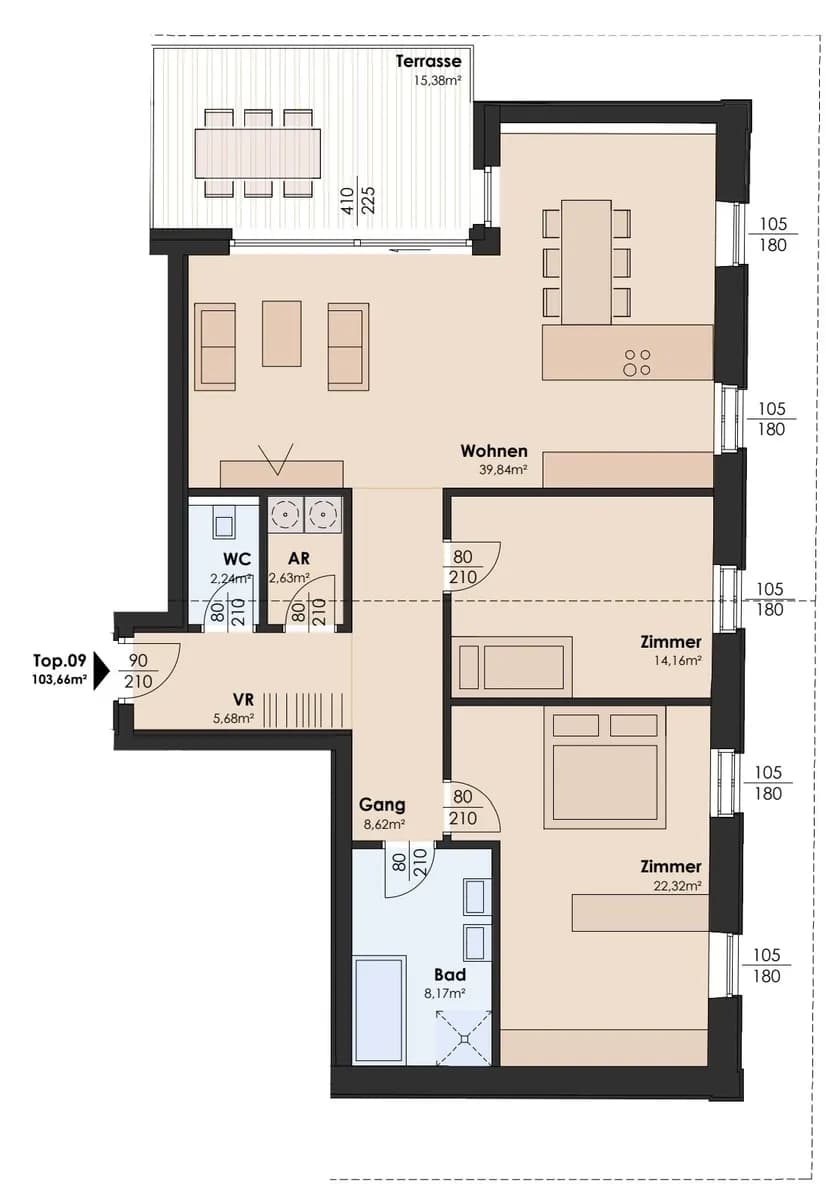 3-Zimmer-Wohnung kaufen in Kufstein – 103,66 m², € 1.195.000 – Bild 4 von 5