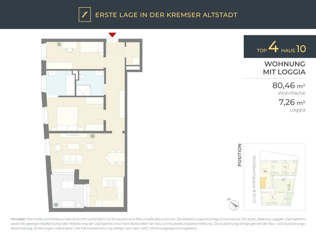 3-Zimmer-Wohnung kaufen in Krems an der Donau – 80,46 m², € 484.000 – Bild 7 von 24
