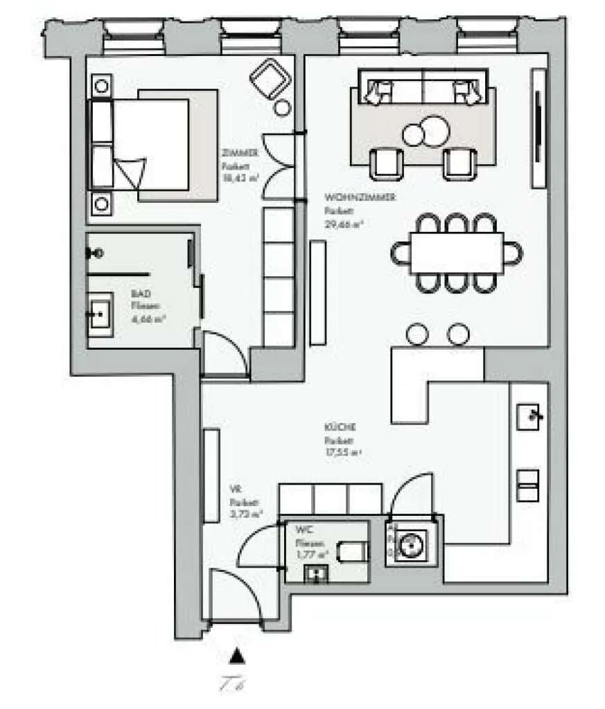 2-Zimmer-Wohnung kaufen in Wien – 77 m², € 649.000 – Bild 8 von 8