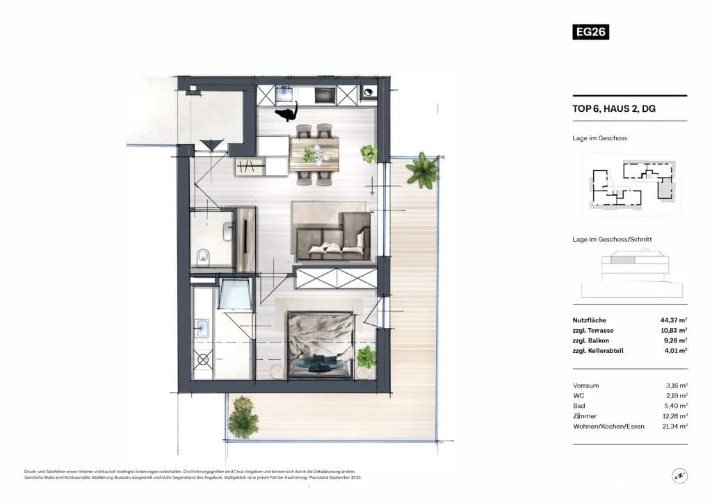 2-Zimmer-Wohnung kaufen in Wien – 44,32 m², € 391.000 – Bild 10 von 12