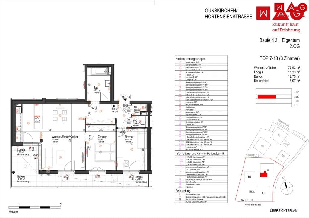 3-Zimmer-Wohnung kaufen in Wels-Land – 77,93 m², € 368.000 – Bild 6 von 6
