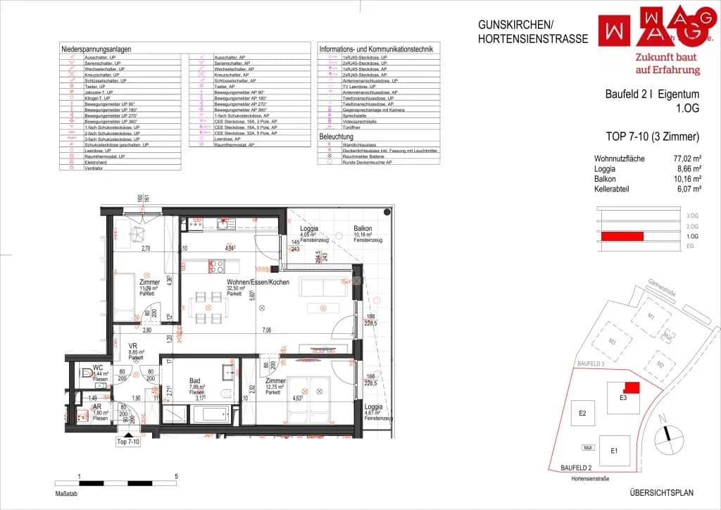 3-Zimmer-Wohnung kaufen in Wels-Land – 77,02 m², € 342.800 – Bild 6 von 6