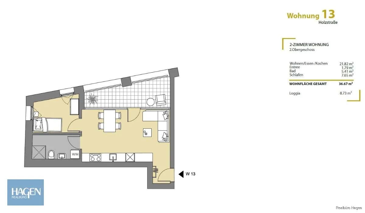 2-Zimmer-Wohnung kaufen in Dornbirn – 36,67 m², € 275.000 – Bild 5 von 8