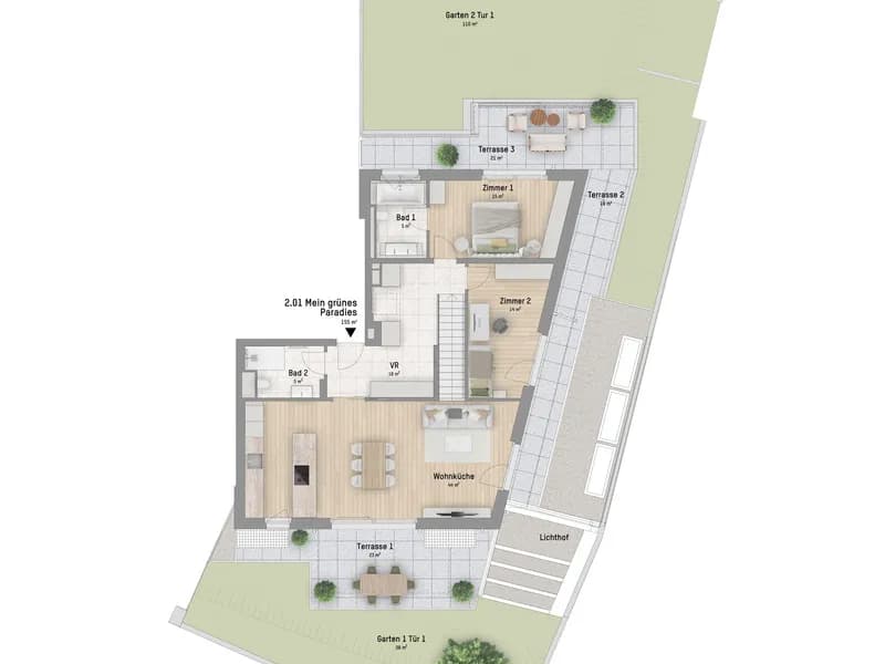 3-Zimmer-Wohnung kaufen in Wien – 99,02 m², € 1.149.900 – Bild 3 von 7