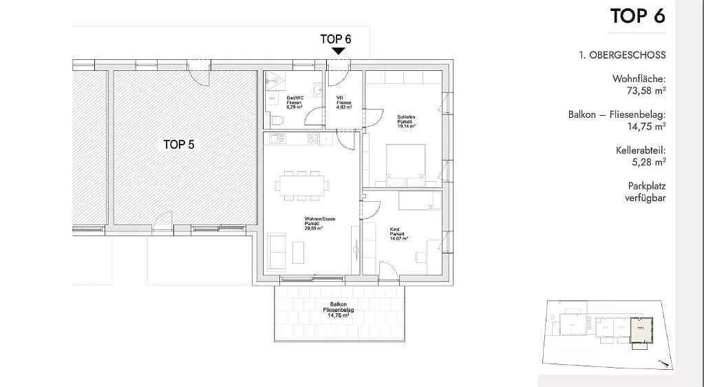 3-Zimmer-Wohnung kaufen in Graz – 73,58 m², € 484.229 – Bild 4 von 4
