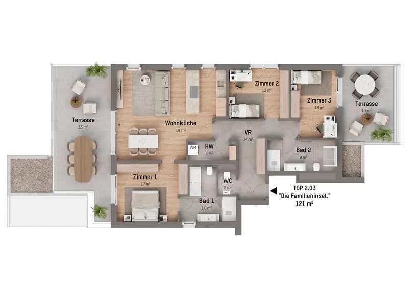 4-Zimmer-Wohnung kaufen in Wien – 120,47 m², € 909.900