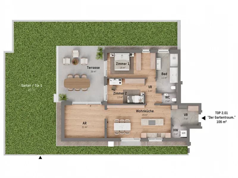 3-Zimmer-Wohnung kaufen in Wien – 106,27 m², € 739.900 – Bild 4 von 8