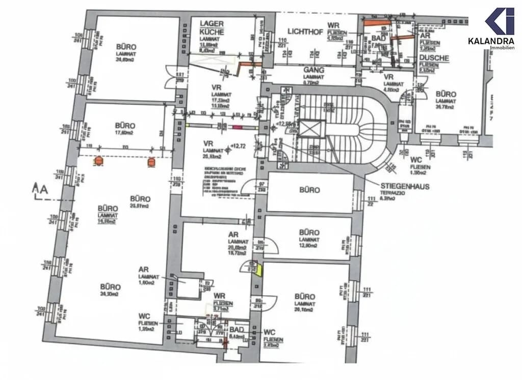 8-Zimmer-Gewerbeimmobilie mieten in Wien – 278 m², € 6.005 – Bild 12 von 12