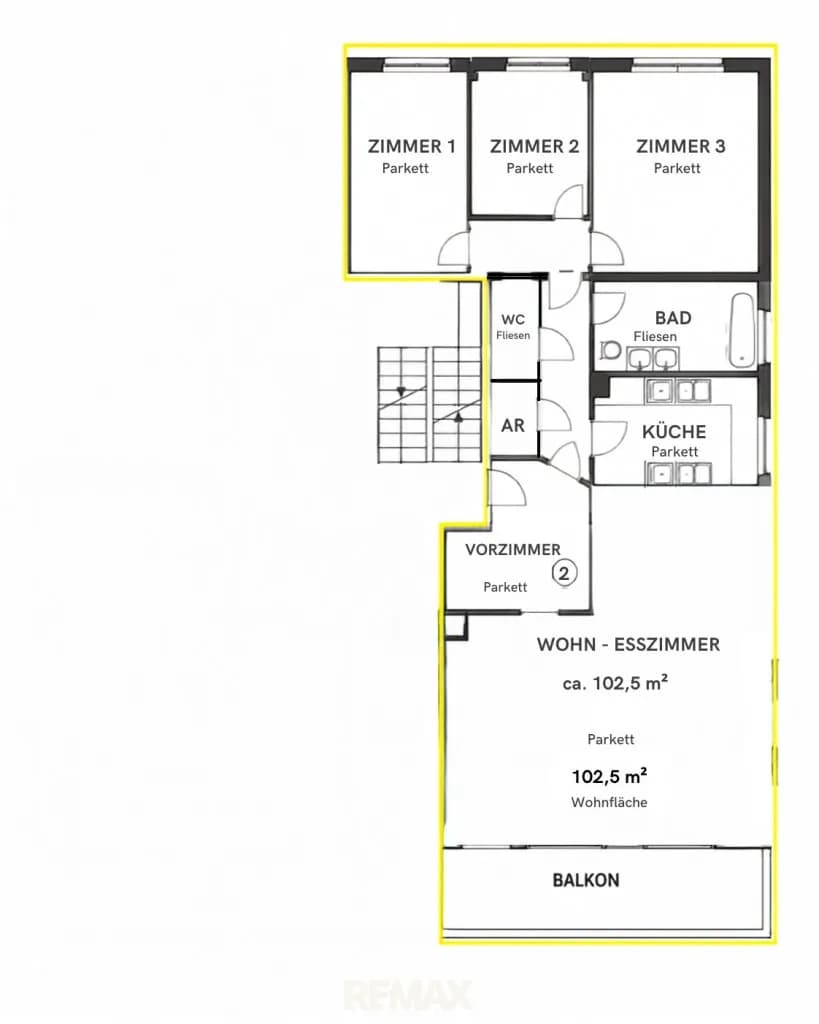 4-Zimmer-Wohnung mieten in Wien – 102,5 m², € 2.195 – Bild 25 von 25