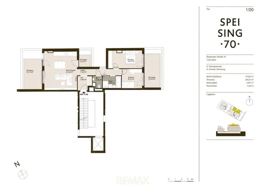 3-Zimmer-Wohnung kaufen in Wien – 74,74 m², € 829.000 – Bild 13 von 14