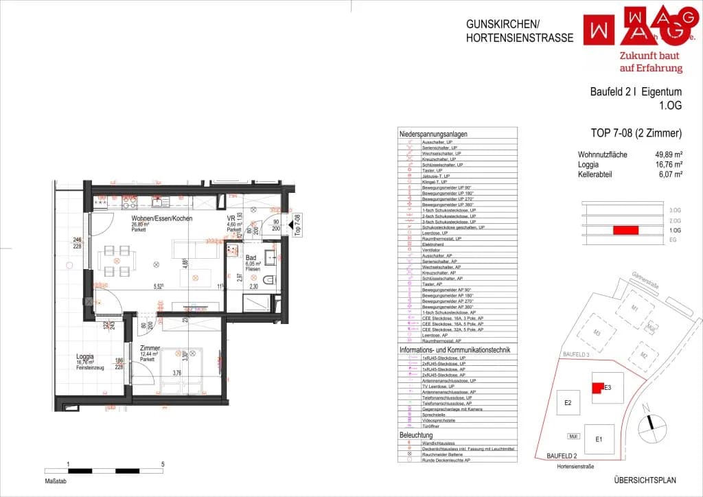 2-Zimmer-Wohnung kaufen in Wels-Land – 49,89 m², € 244.000 – Bild 5 von 5