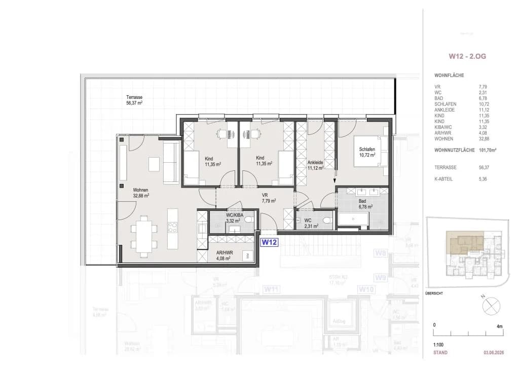 4-Zimmer-Wohnung kaufen in Salzburg Stadt – 101,7 m², € 1.195.000 – Bild 7 von 7