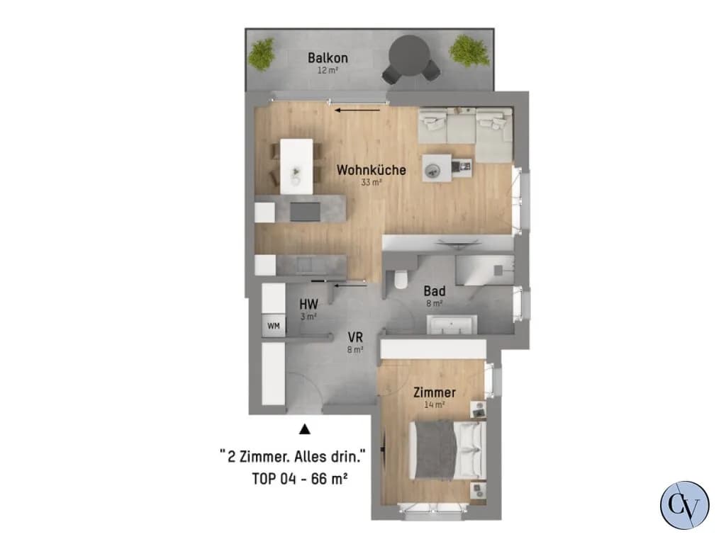 2-Zimmer-Wohnung kaufen in Wien – 65,6 m², € 499.900 – Bild 5 von 5