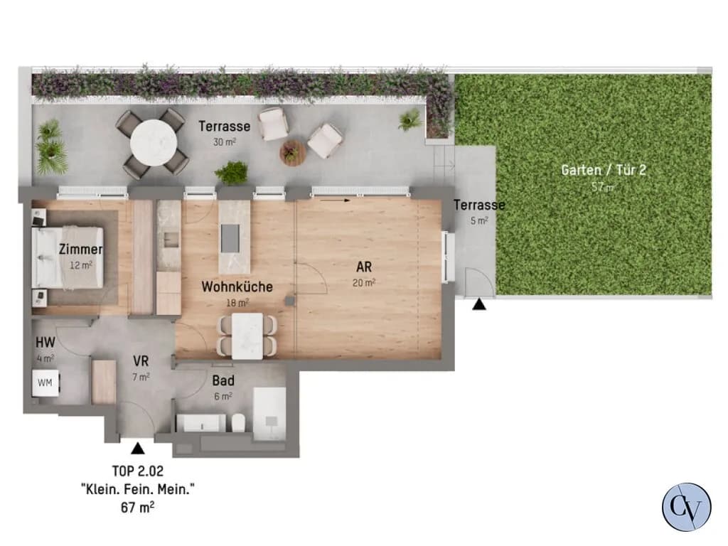 2-Zimmer-Wohnung kaufen in Korneuburg – 67,17 m², € 449.900 – Bild 3 von 3