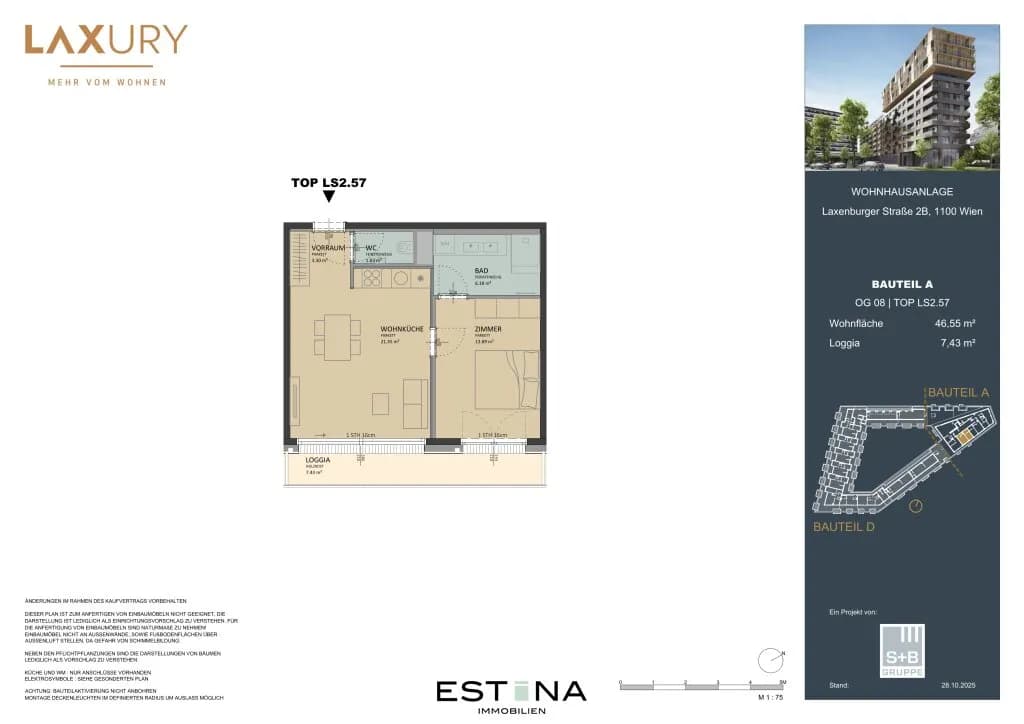 2-Zimmer-Wohnung kaufen in Wien – 46,74 m², € 399.000 – Bild 12 von 13