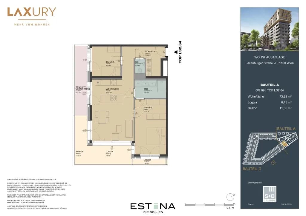 3-Zimmer-Wohnung kaufen in Wien – 73,4 m², € 698.000 – Bild 14 von 15