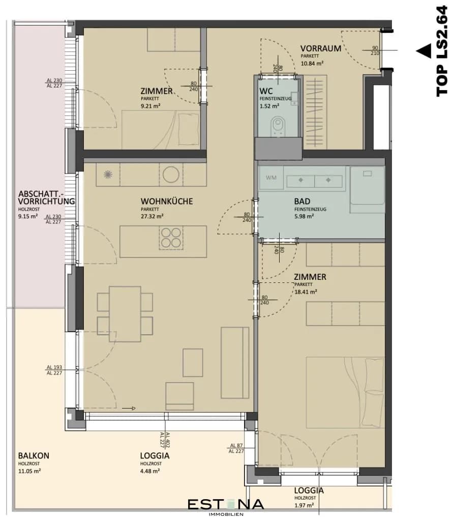 3-Zimmer-Wohnung kaufen in Wien – 73,4 m², € 698.000 – Bild 15 von 15