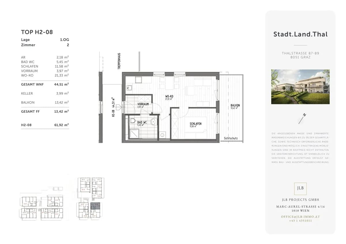 2-Zimmer-Wohnung kaufen in Graz – 44,51 m², € 173.082 – Bild 10 von 15