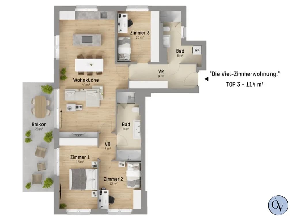 4-Zimmer-Wohnung kaufen in Wien – 114,75 m², € 899.900 – Bild 9 von 9