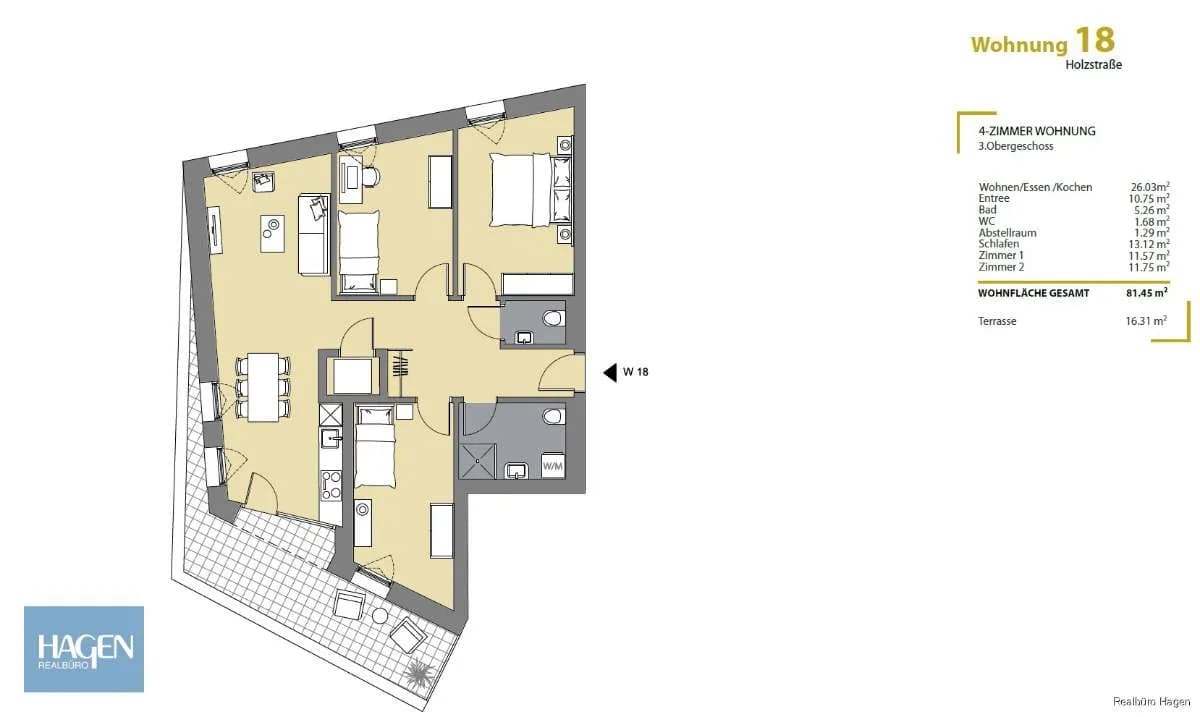 4-Zimmer-Wohnung kaufen in Dornbirn – 81,45 m², € 652.000 – Bild 5 von 8