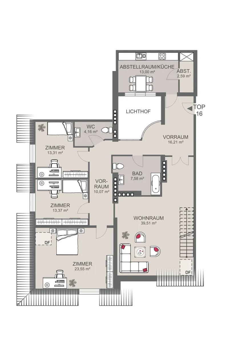5-Zimmer-Wohnung mieten in Wien – 170,13 m², € 3.240 – Bild 13 von 14