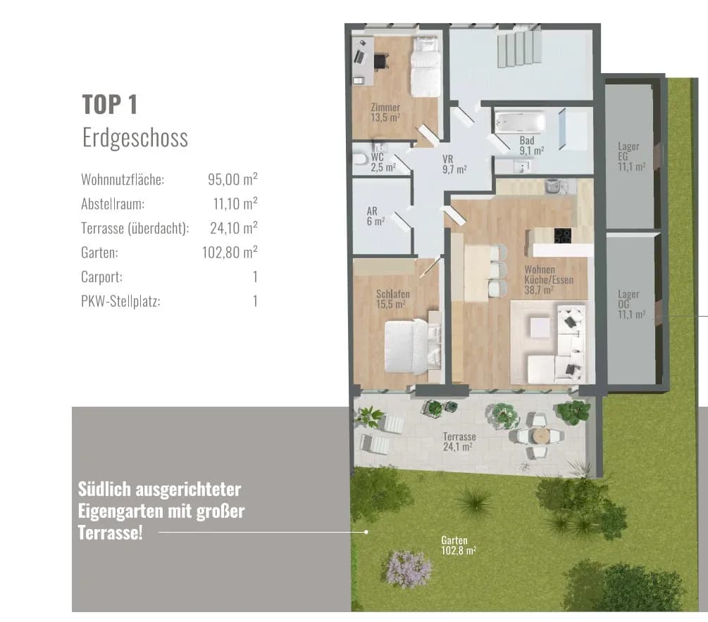 3-Zimmer-Wohnung kaufen in Grieskirchen – 95 m², € 476.560