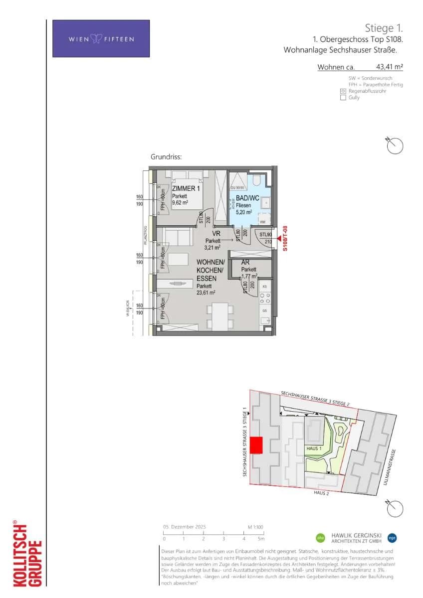 2-Zimmer-Wohnung kaufen in Wien – 43,67 m², € 249.000 – Bild 14 von 14