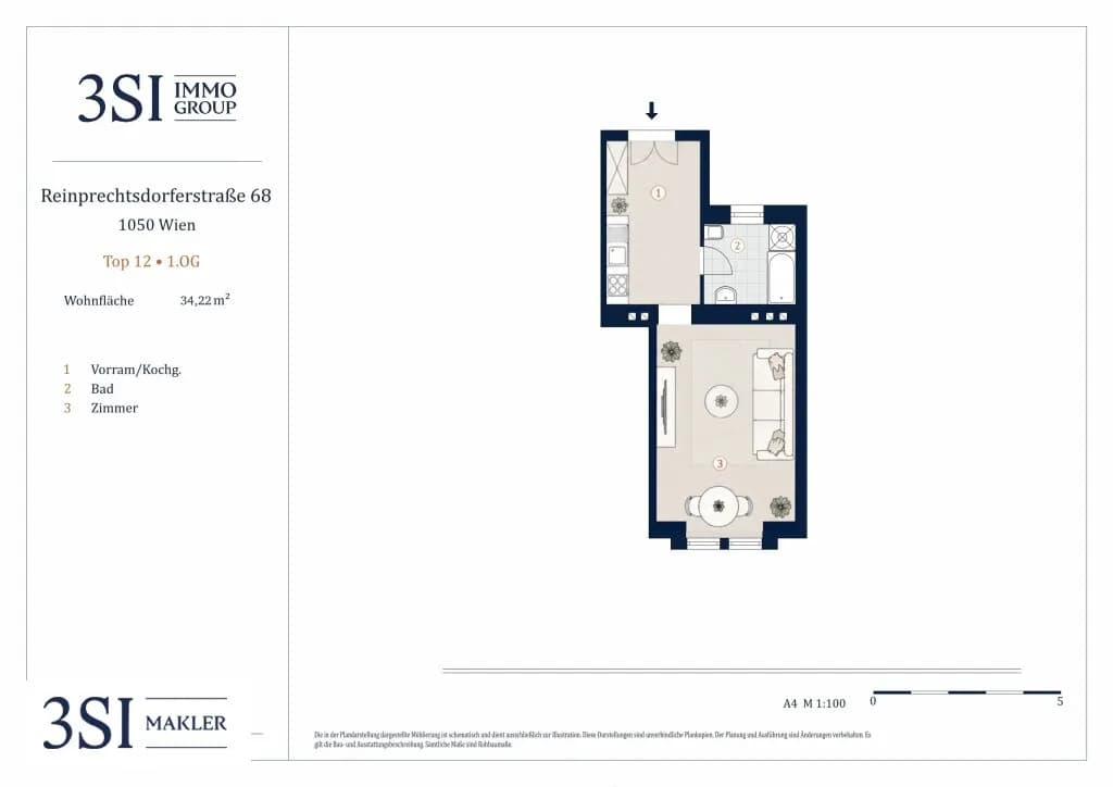 1-Zimmer-Wohnung kaufen in Wien – 35 m², € 209.000 – Bild 9 von 9