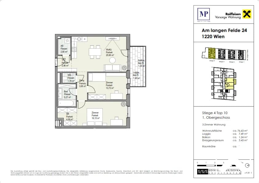 3-Zimmer-Wohnung kaufen in Wien – 76,63 m², € 548.200 – Bild 6 von 6
