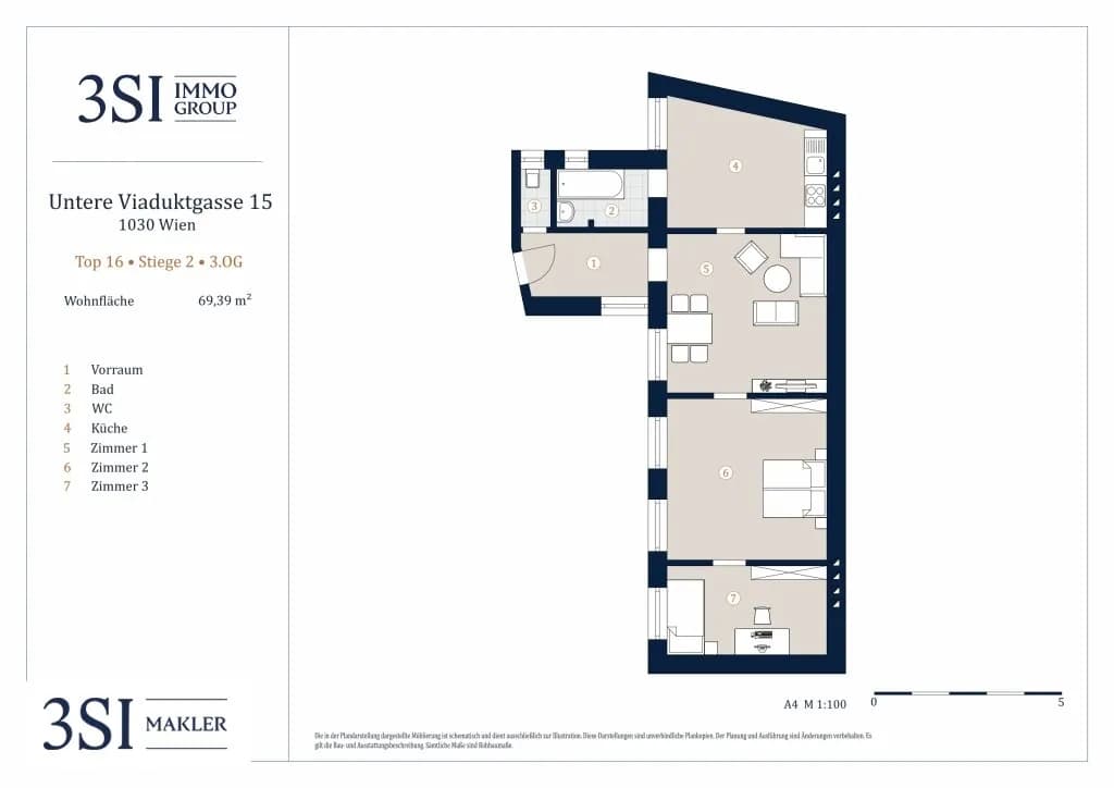 3-Zimmer-Wohnung kaufen in Wien – 70 m², € 308.000 – Bild 9 von 9