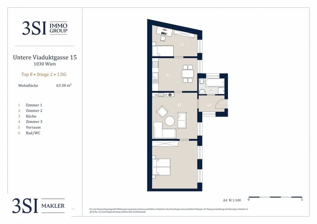 3-Zimmer-Wohnung kaufen in Wien – 65 m², € 269.000 – Bild 4 von 4