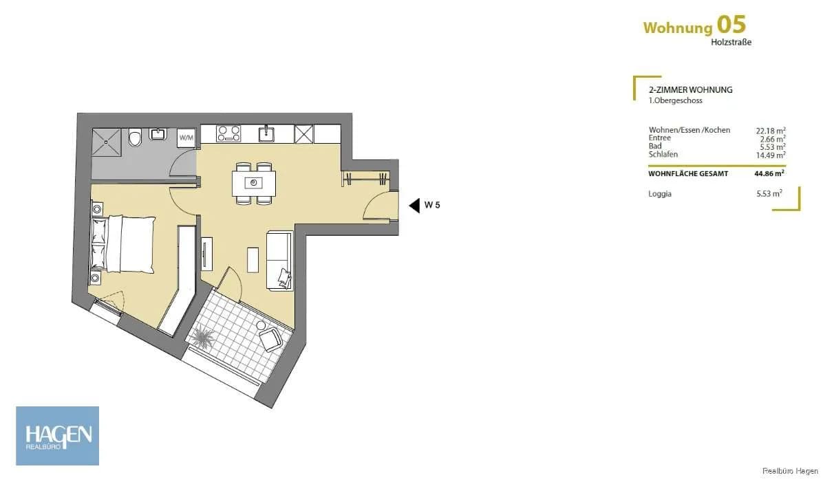 2-Zimmer-Wohnung kaufen in Dornbirn – 44,86 m², € 330.000 – Bild 5 von 8