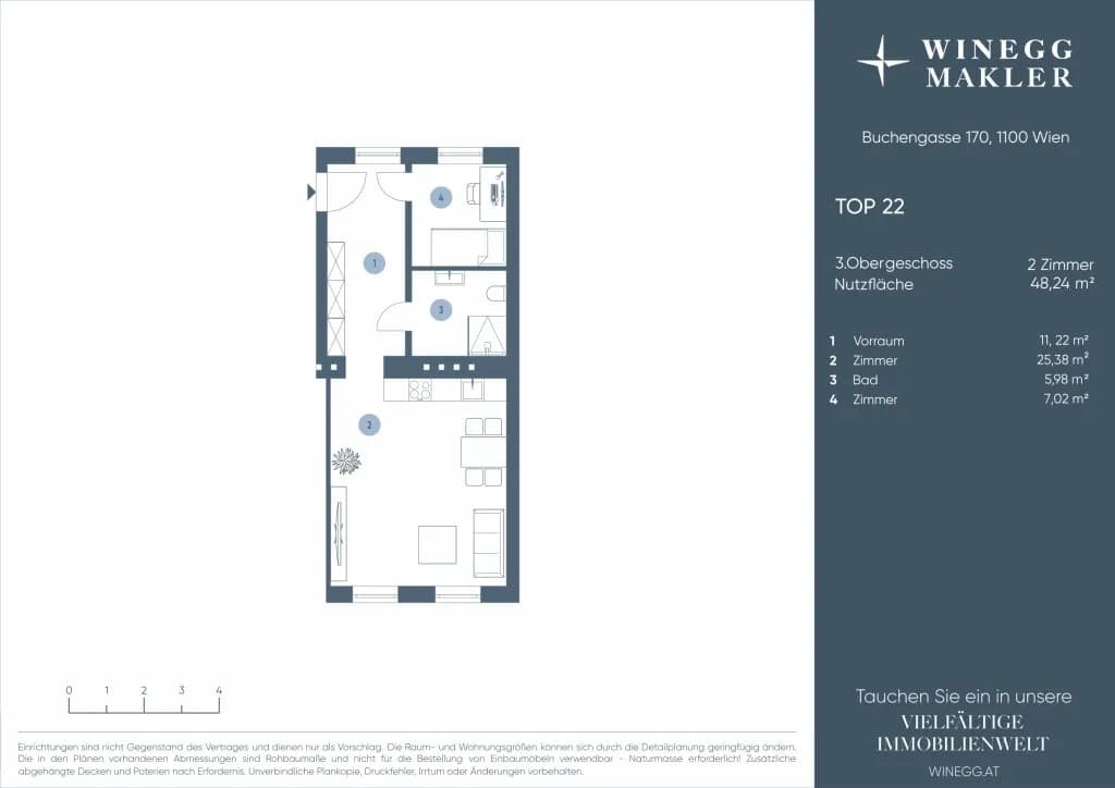 2-Zimmer-Wohnung kaufen in Wien – 48,24 m², € 189.000 – Bild 10 von 10