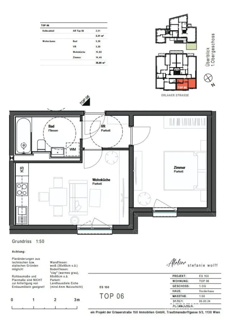 2-Zimmer-Wohnung kaufen in Wien – 38,86 m², € 253.000 – Bild 11 von 12