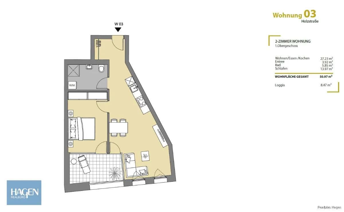 2-Zimmer-Wohnung kaufen in Dornbirn – 50,97 m², € 340.909 – Bild 5 von 8
