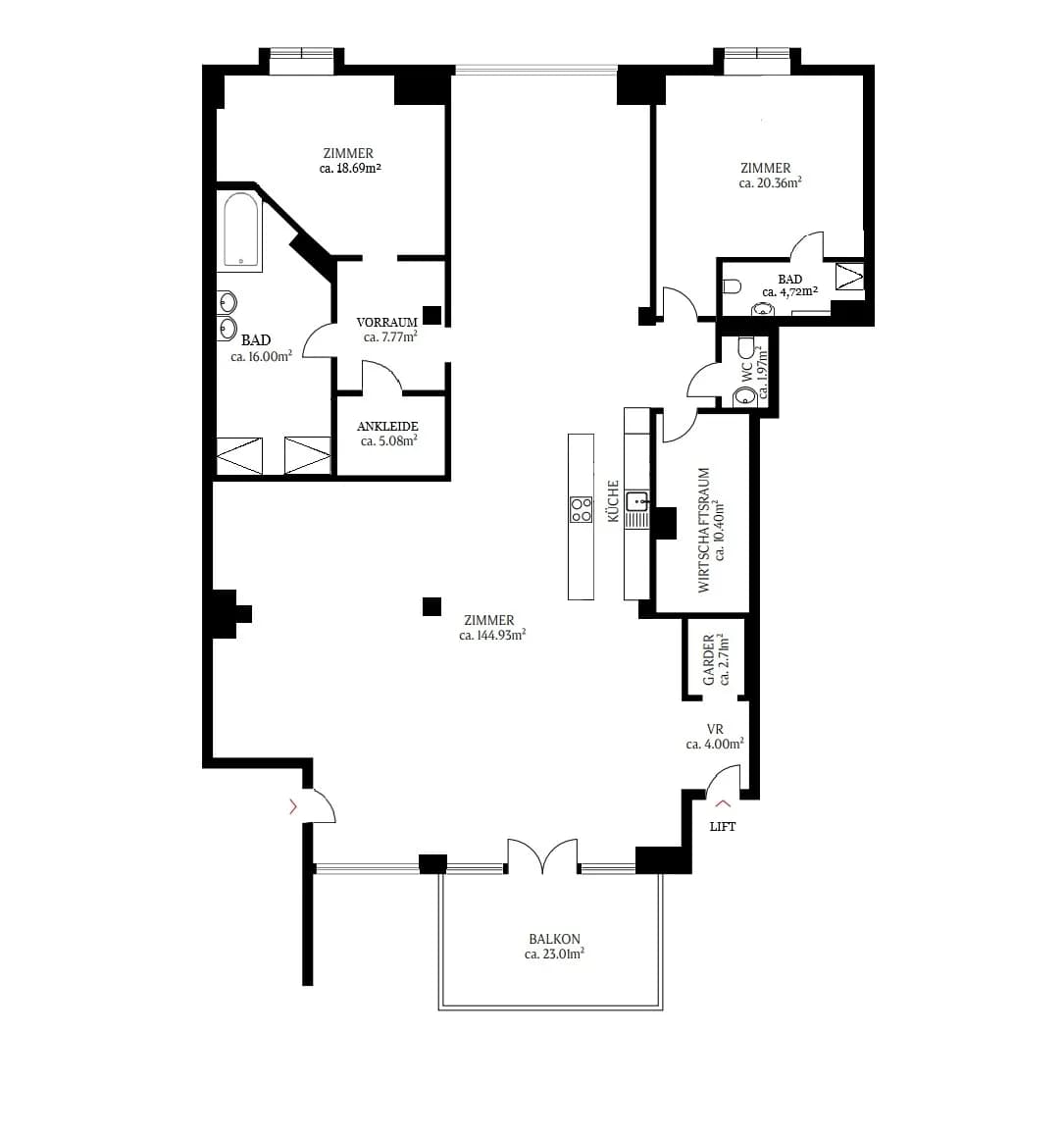 3-Zimmer-Immobilie kaufen in Wien – 232 m², € 1.195.000 – Bild 12 von 12