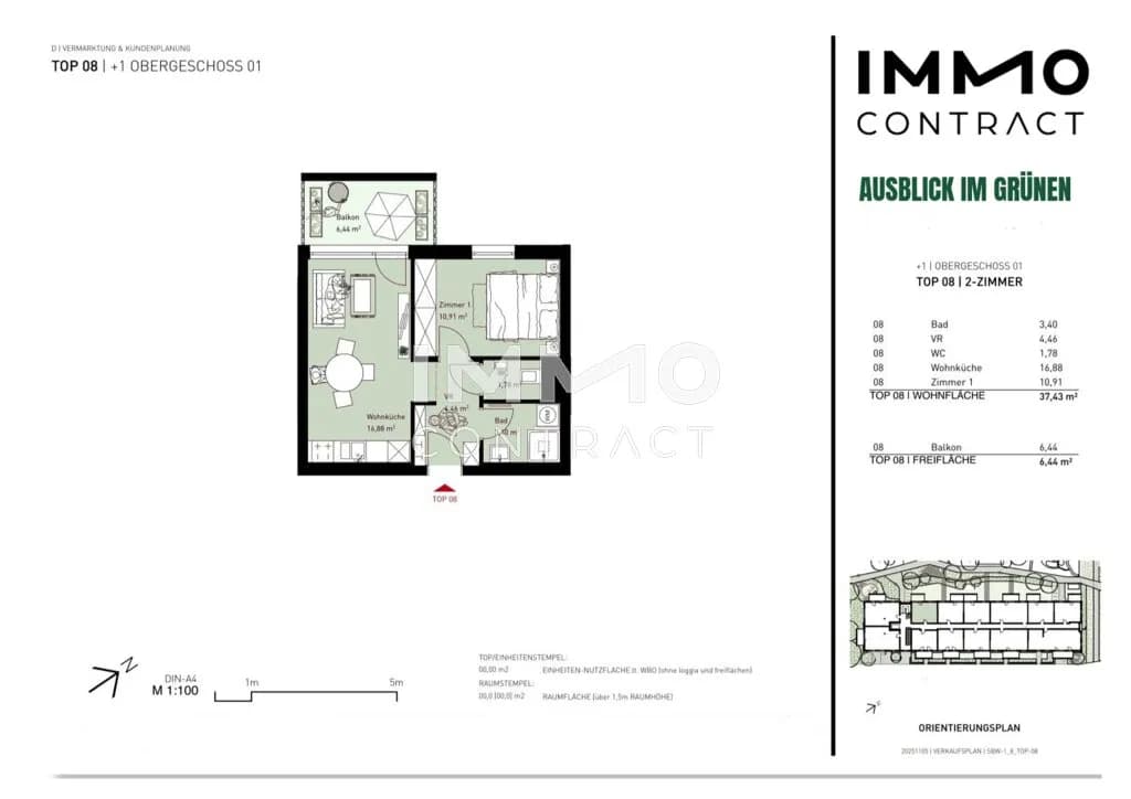 2-Zimmer-Wohnung kaufen in Wien – 37,43 m², € 236.500 – Bild 9 von 9
