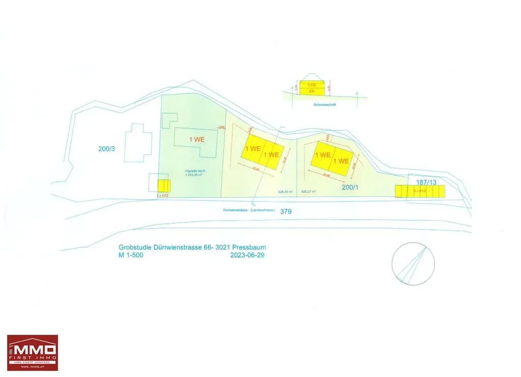 Grundstück kaufen in Sankt Pölten Land – 825 m², € 225.000 – Bild 2 von 6