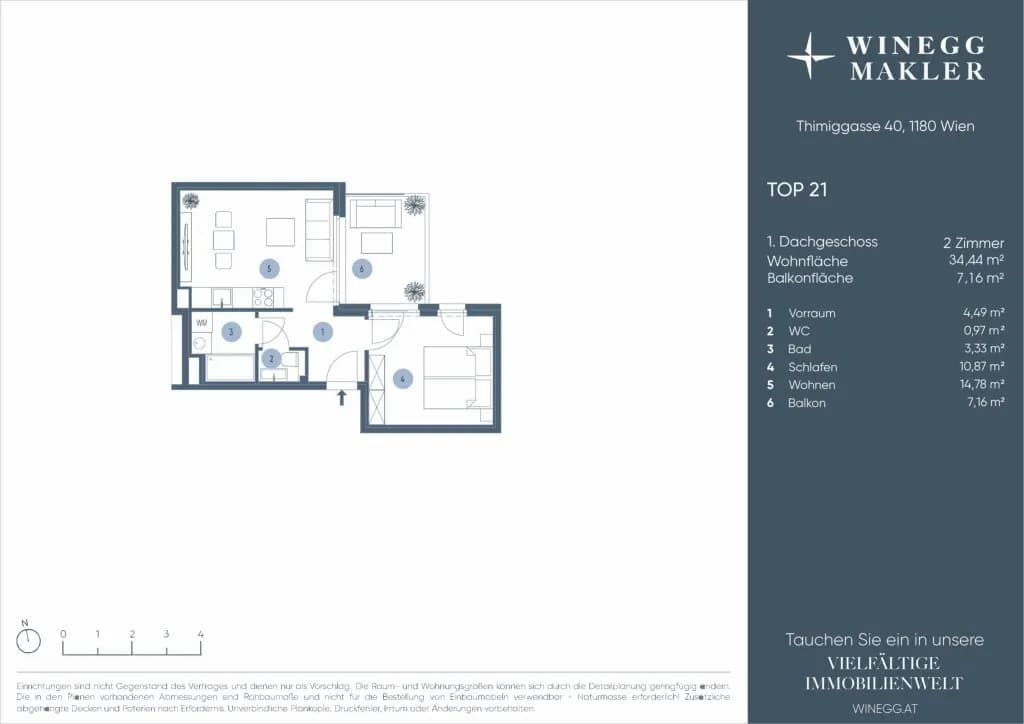 2-Zimmer-Wohnung kaufen in Wien – 34,44 m², € 300.000 – Bild 13 von 13