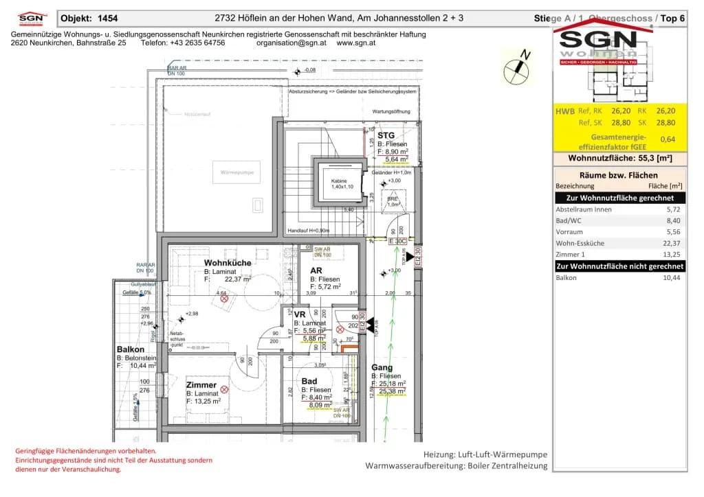 2-Zimmer-Wohnung mieten in Neunkirchen – 55,3 m², € 739 – Bild 6 von 6