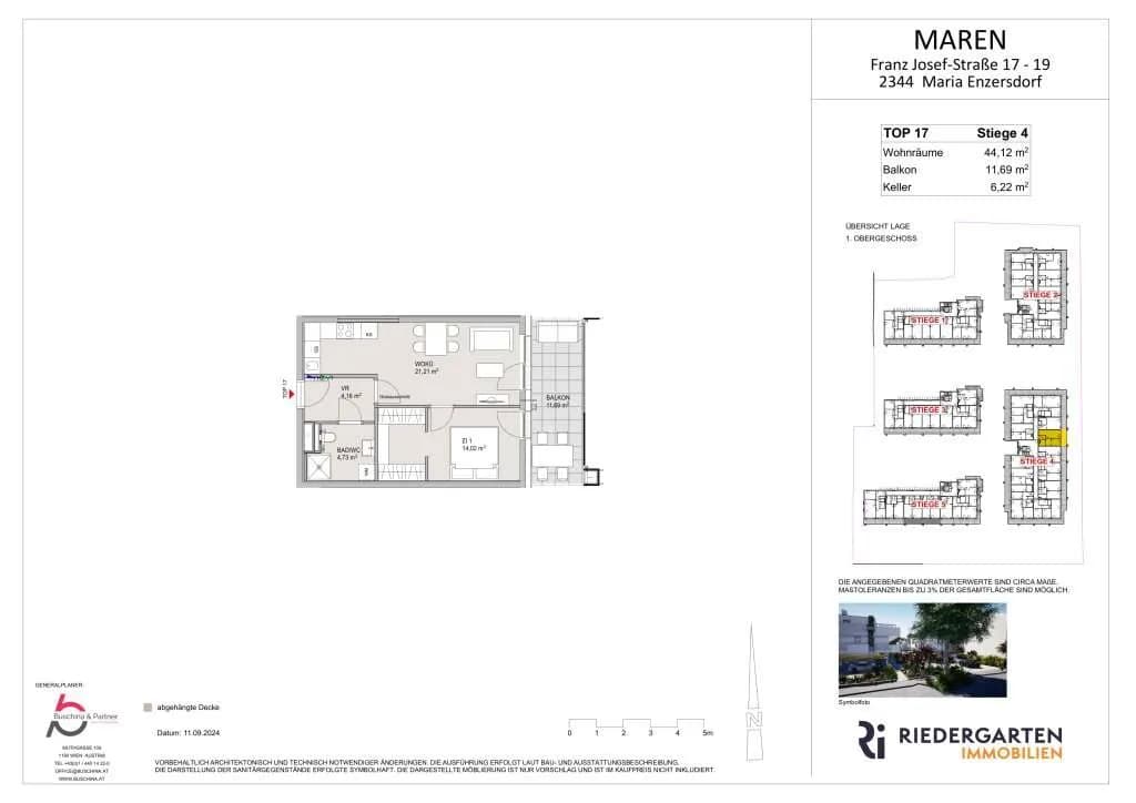 2-Zimmer-Wohnung kaufen in Mödling – 44,19 m², € 306.600 – Bild 20 von 24